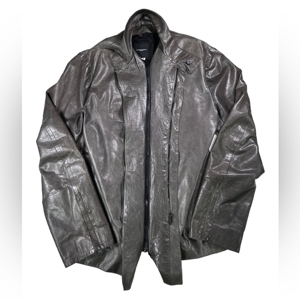 2010s CoSTUME NATIONAL Homme Double Zipper 2-Way Polished Lamb Leather Blouson
